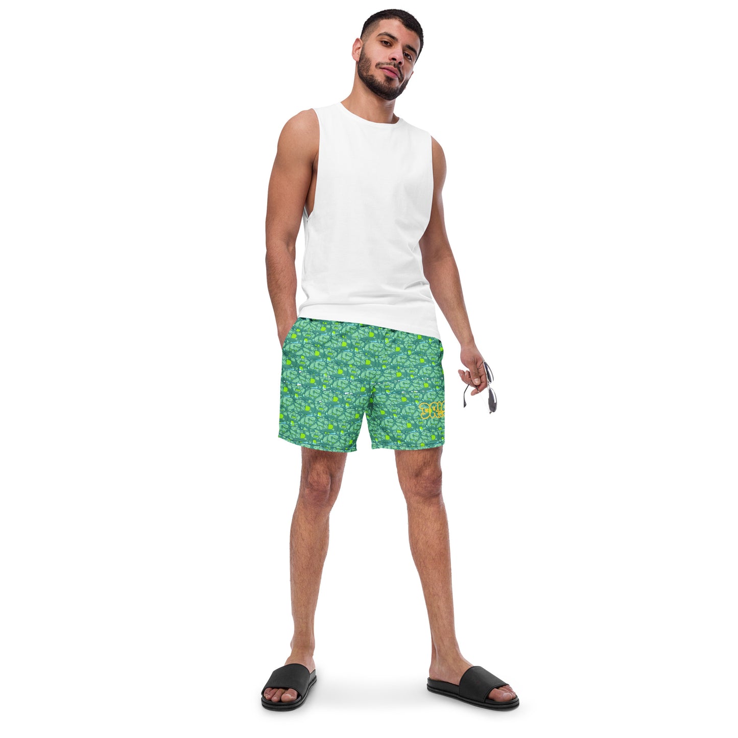 Driss "St. Patrick Special" All-Over Print Recycled Swim Trunks