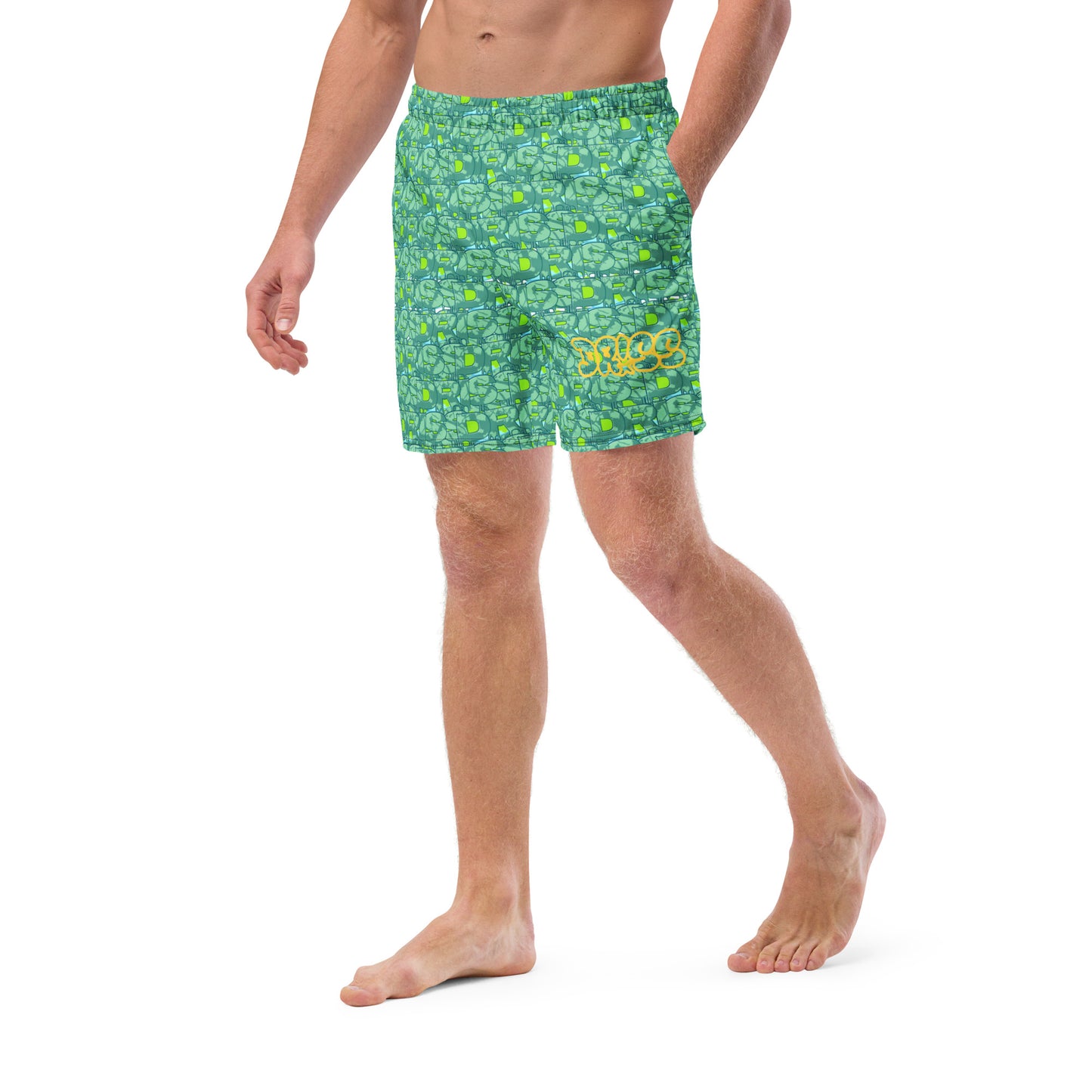 Driss "St. Patrick Special" All-Over Print Recycled Swim Trunks