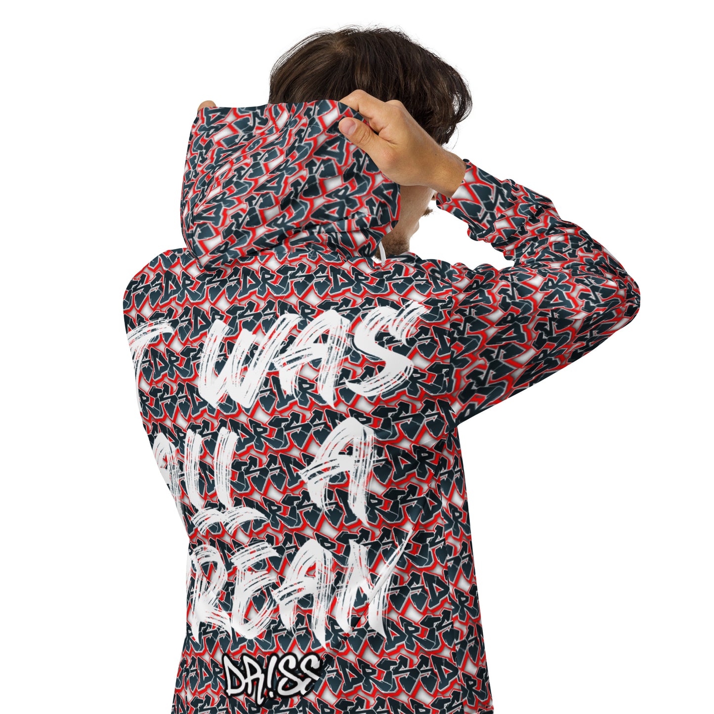 "It Was All a Dream" Unisex Graffiti Pattern Zipped Hoodie by Driss