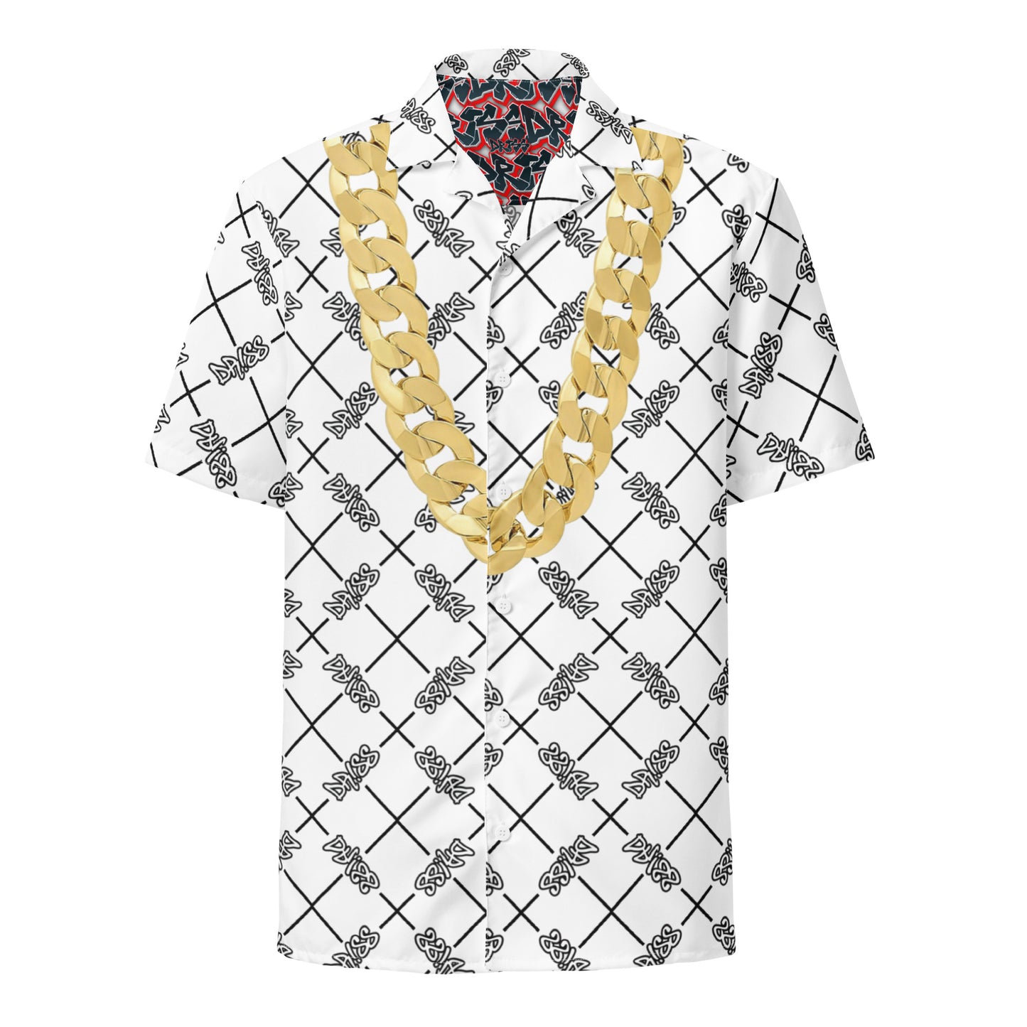 "CubanChain" Driss Patern Unisex Button Shirt