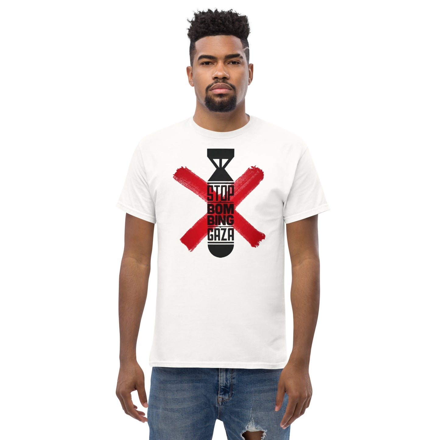 Stand for Justice: "Stop Bombing" Unisex T-Shirt